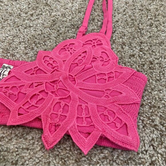 Intimately Free People Bali Soleil Bralette Pink Cropped Top - Picture 3 of 6